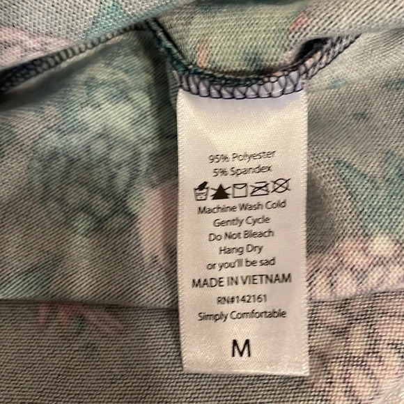 Lularoe women’s cardigan Medium duster top knit Caroline pineapple blue pink - Picture 6 of 10